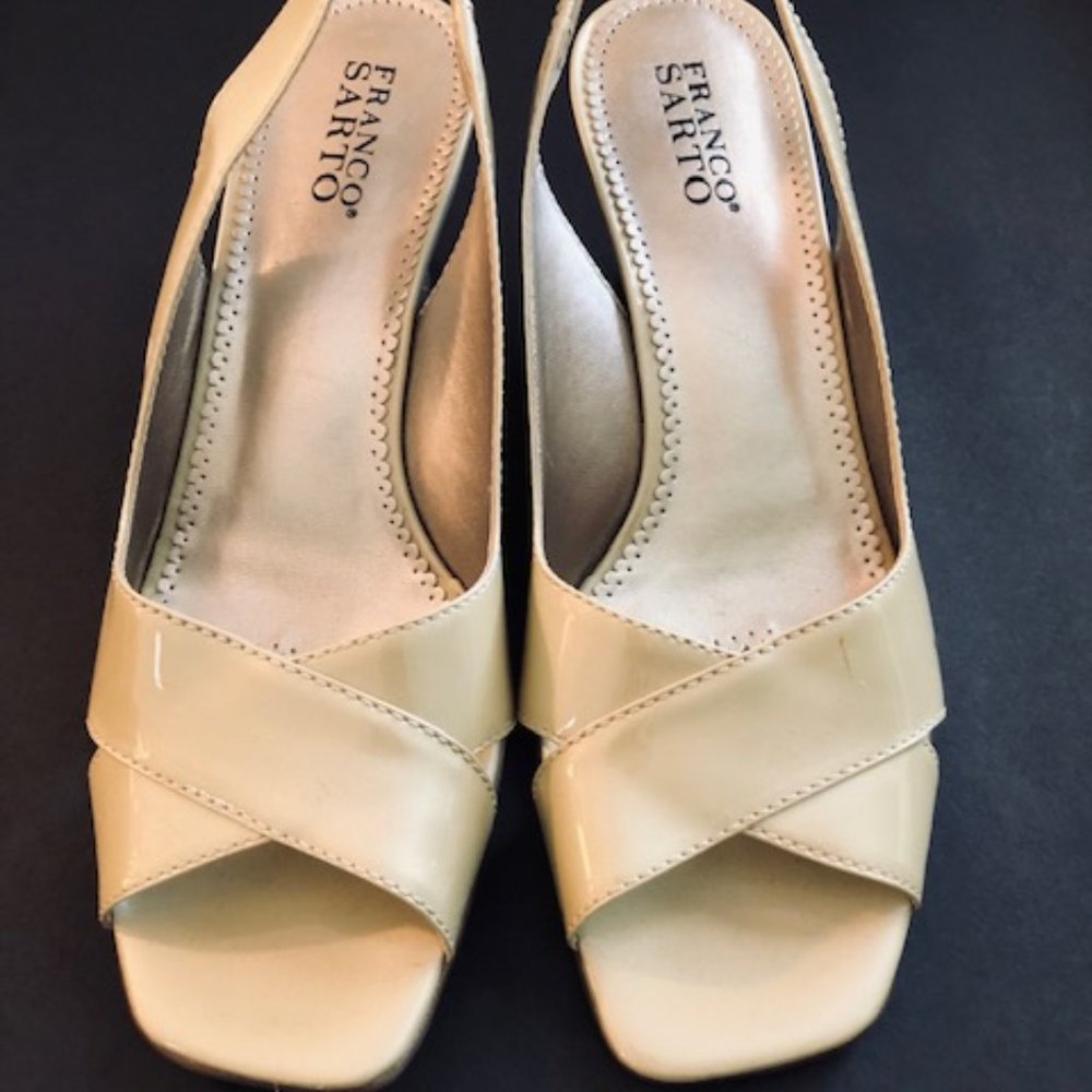 Franco Sarto Patent Leather Slingback Shoes 10M